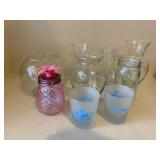 Mixed Decorative Glassware Vases Mason Jar Tumblers 9-Piece Set