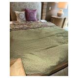 Paisley Bedding Set Bedspread Coverlet w Throw Pillows Floral Boho - Full Size