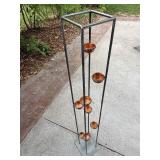 Metal Floor Candle Holder Stand w Copper Tone Votive Cups 40in