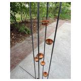 Metal Floor Candle Holder Stand w Copper Tone Votive Cups 40in