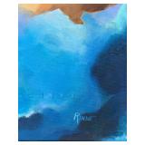 Signed Rinne Abstract Canvas Painting Textured Modern Art Approx 24in