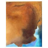 Signed Rinne Abstract Canvas Painting Textured Modern Art Approx 24in
