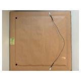 Signed Abstract Framed Wall Art Shadowbox Style Wood Frame