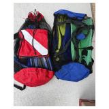 Mixed Scuba Snorkel Gear Lot Tilos Wetsuit Fins Booties Bags Good