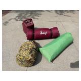 Camping Gear Lot Sleeping Bag Tent Bag Coleman Water Carrier