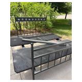 Room & Board Parsons Full Platform Bed Jamie Flower Natural Steel