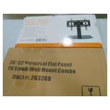 2 Pack Universal TV Stand/Base + Wall Mount for 26\"-32\"""" Flat-Screen TVs 2632bb"""
