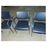 Three Side Chairs Stackable