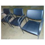 Three Side Chairs Stackable