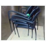 Three Side Chairs Stackable