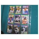 Double Sided Page of Baseball Card Mixed Lot