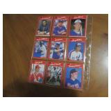 Double Sided Page of Mixed Baseball Card Lot - Donruss, Topps, Fleer & Upper Deck