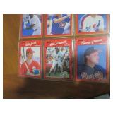 Double Sided Page of Mixed Baseball Card Lot - Donruss, Topps, Fleer & Upper Deck