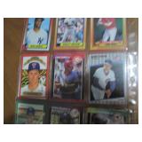 Double Sided Page of Baseball Card Lot in Binder Page