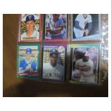 Double Sided Page of Baseball Card Lot in Binder Page