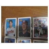Double Sided Page of Baseball Card Lot in Binder Page