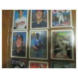 Double Sided Page of Baseball Card Lot in Binder Page