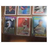 Double Sided Page of Baseball Card Lot in Binder Page
