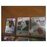 Double Sided Page of Baseball cards