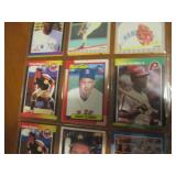 Double Sided Page of Baseball cards