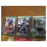 Double Sided Page of Baseball cards