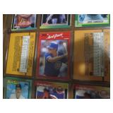 Double Sided Page of Baseball cards