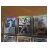 Double Sided Page of Vintage Baseball Card Lot in Binder Page