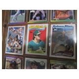Double Sided Page of Vintage Baseball Card Lot in Binder Page