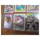 Double Sided Page of Vintage Baseball Card Lot in Binder Page
