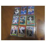 Double Sided Page of Baseball Trading Card Lot in Pocket Page