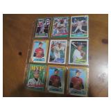 Double Sided Page of Baseball Trading Card Lot in Pocket Page