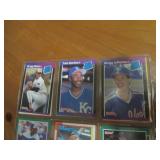 Double Sided Page of Baseball Trading Card Lot in Pocket Page
