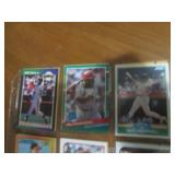 Double Sided Page of Baseball Trading Card Lot in Pocket Page