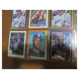 Double Sided Page of Baseball Card Assortment in Pocket Pages