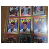 Double Sided Page of Baseball Card Assortment in Pocket Pages