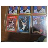 Double Sided Page of Baseball Card Assortment in Pocket Pages