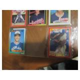 Double Sided Page of Vintage Baseball Card Mixed Lot