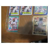 Double Sided Page of Vintage Baseball Card Mixed Lot