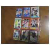 Double Sided Page of Vintage Baseball Card Lot