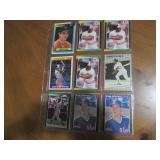 Double Sided Page of Vintage Baseball Card Lot