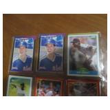 Double Sided Page of Vintage Baseball Card Lot