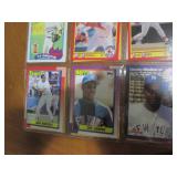 Double Sided Page of Vintage Baseball Card Lot