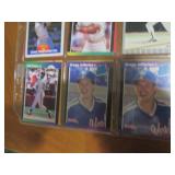 Double Sided Page of Vintage Baseball Card Lot