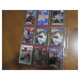Double Sided Page of Vintage Baseball Card Lot