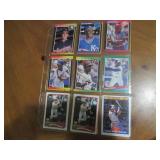 Double Sided Page of Vintage Baseball Card Lot
