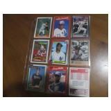 Double Sided Page of Baseball Card Assortment