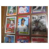 Double Sided Page of Baseball Card Assortment