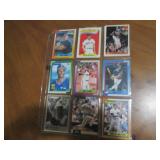 Double Sided page of sports cards featuring Wade Boggs, Roger Clemons, Will Clark, Mark Grace, Larry Johnson and more!!