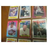 Double Sided page of sports cards featuring Wade Boggs, Roger Clemons, Will Clark, Mark Grace, Larry Johnson and more!!