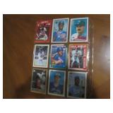 Double Sided Page of Mixed Baseball Card Assortment in Binder Page